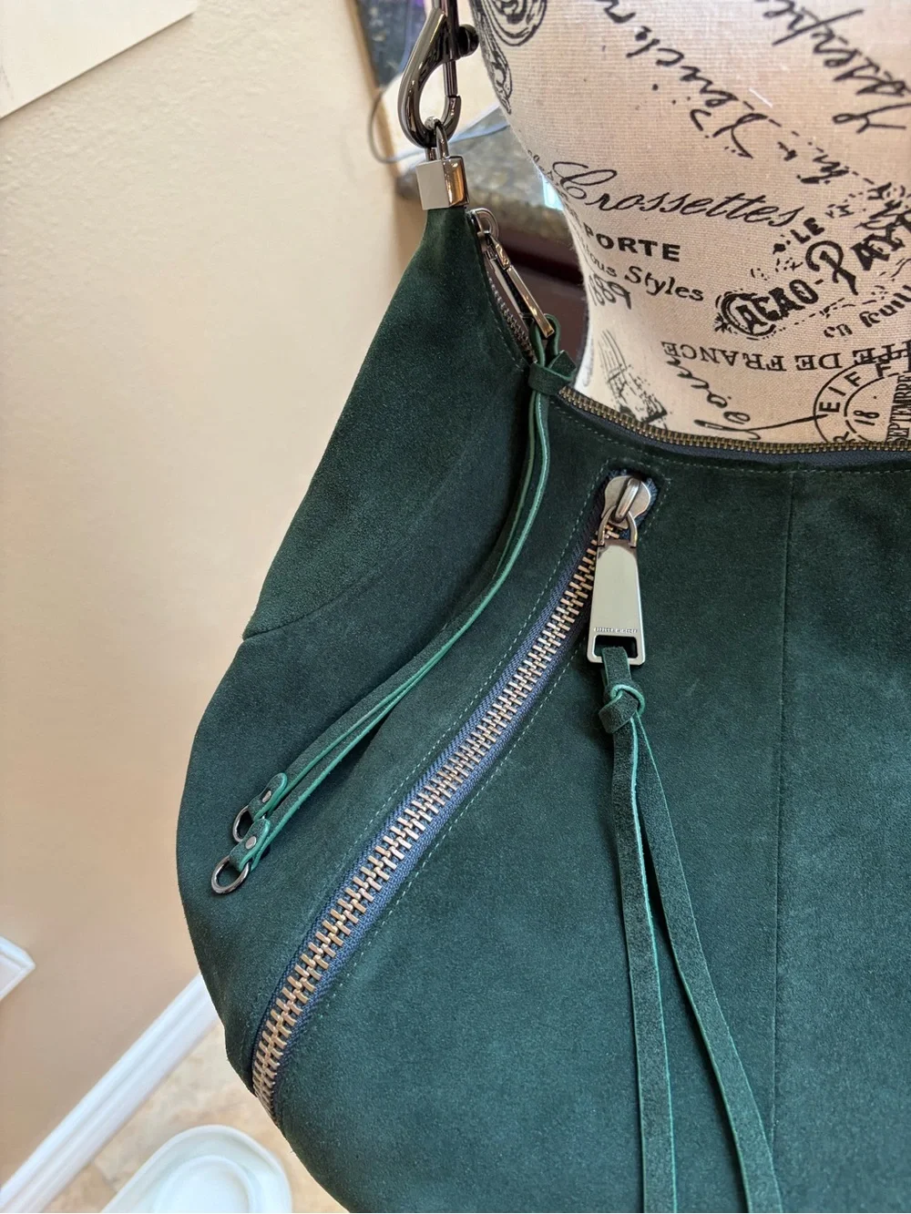 Rebecca Minkoff M.A.B. Croissant Hobo in Bottle Green - Retired